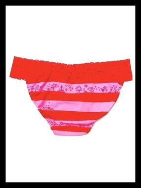 💕ⓅⒾⓃⓀ ⓋⓈ VINTAGE/RARE/HTF “Red/Pink Striped” Extra Low Rise Hipster Panties NWT💕